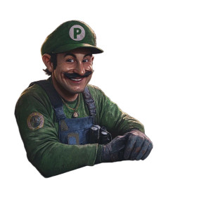 Luigi With P Hat Vinyl Car Decal Sticker – Waterproof & UV-Resistant 8"