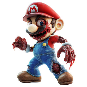 Zombie Super Mario Vinyl Car Decal Sticker – Waterproof & UV-Resistant 8"