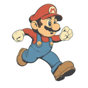 Retro Mario Character Vinyl Car Decal Sticker – Waterproof & UV-Resistant 8"