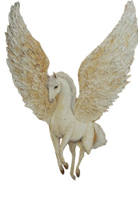 White Pegasus Painting Vinyl Car Decal Sticker – Waterproof & UV-Resistant 8"