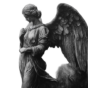 Angel Statue Drawing Vinyl Car Decal Sticker – Waterproof & UV-Resistant 8"