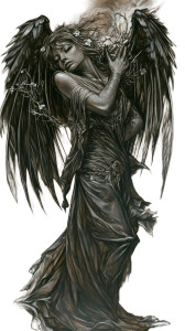 Female Angel Vinyl Car Decal Sticker – Waterproof & UV-Resistant 8"