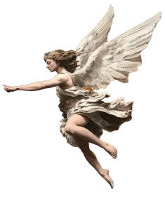 Rising Angel Vinyl Car Decal Sticker – Waterproof & UV-Resistant 8"