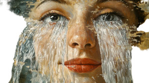 Surreal Weeping Smile Vinyl Car Decal Sticker – Waterproof & UV-Resistant 8"