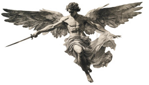 Leaping Angel Warrior Vinyl Car Decal Sticker – Waterproof & UV-Resistant 8" Leaping Angel Warrior Vinyl Car Decal Sticker – Waterproof & UV-Resistant 8"