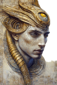 Egyptian God Canvas Vinyl Car Decal Sticker – Waterproof & UV-Resistant 8"