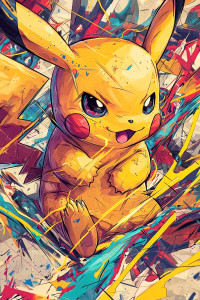 Pikachu Power Up Vinyl Car Decal Sticker – Waterproof & UV-Resistant 8"