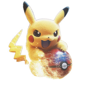 Pikachu Birthday Invitation Vinyl Car Decal Sticker – Waterproof & UV-Resistant 8"