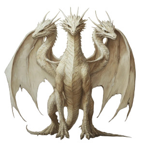 Three-Headed Dragon V2 Vinyl Car Decal Sticker – Waterproof & UV-Resistant 8"