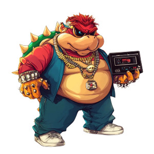 Biggie As Bowser Vinyl Car Decal Sticker – Waterproof & UV-Resistant 8" Biggie As Bowser Vinyl Car Decal Sticker – Waterproof & UV-Resistant 8"