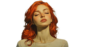 Redhead Angel Vinyl Car Decal Sticker – Waterproof & UV-Resistant 8" Redhead Angel Vinyl Car Decal Sticker – Waterproof & UV-Resistant 8"