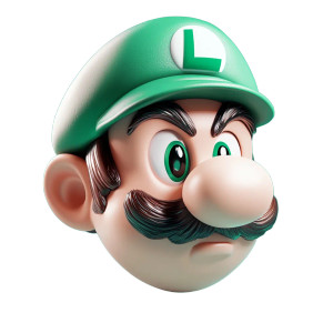 Luigi-Inspired Cartoon Vinyl Car Decal Sticker – Waterproof & UV-Resistant 8"