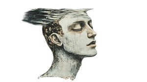 Floating Melancholic Head Vinyl Car Decal Sticker – Waterproof & UV-Resistant 8"