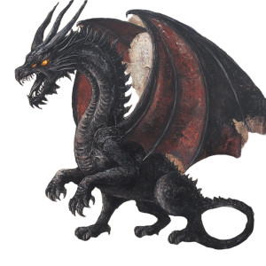 Gothic Dragon Painting Vinyl Car Decal Sticker – Waterproof & UV-Resistant 8"