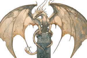 Majestic Dragon Poster Vinyl Car Decal Sticker – Waterproof & UV-Resistant 8"