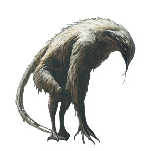 Furred Serpentine Beast Vinyl Car Decal Sticker – Waterproof & UV-Resistant 8"