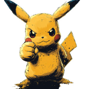 Pikachu Action Pose Vinyl Car Decal Sticker – Waterproof & UV-Resistant 8"