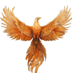 Phoenix Illustration Vinyl Car Decal Sticker – Waterproof & UV-Resistant 8"