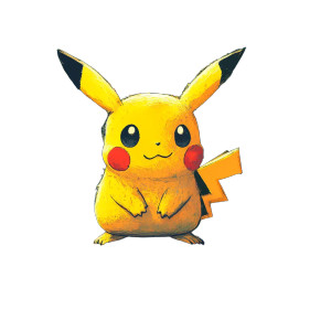 Pikachu Comic Illustration Vinyl Car Decal Sticker – Waterproof & UV-Resistant 8"