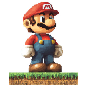 Pixel Mario V3 Vinyl Car Decal Sticker – Waterproof & UV-Resistant 8"