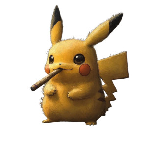 Pikachu Smoking V2 Vinyl Car Decal Sticker – Waterproof & UV-Resistant 8"