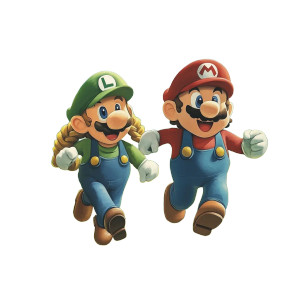 Mario And Luigi V12 Vinyl Car Decal Sticker – Waterproof & UV-Resistant 8"