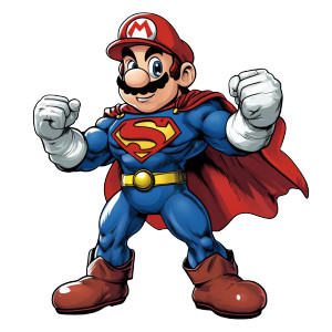 Super Mario Superman Vinyl Car Decal Sticker – Waterproof & UV-Resistant 8" Super Mario Superman Vinyl Car Decal Sticker – Waterproof & UV-Resistant 8"