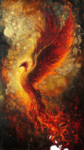 Phoenix Emergence Vinyl Car Decal Sticker – Waterproof & UV-Resistant 8"