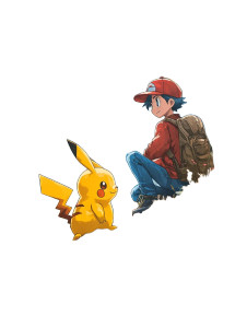 Pikachu Training Scene Vinyl Car Decal Sticker – Waterproof & UV-Resistant 8"