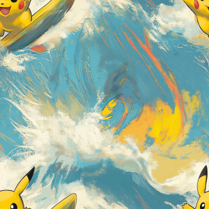 Surfing Pikachu V2 Vinyl Car Decal Sticker – Waterproof & UV-Resistant 8"