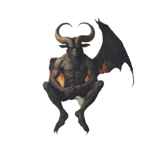 Renaissance Devil Portrait Vinyl Car Decal Sticker – Waterproof & UV-Resistant 8"