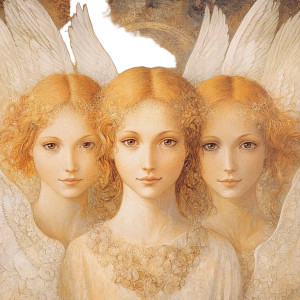 Three Happy Angels Vinyl Car Decal Sticker – Waterproof & UV-Resistant 8" Three Happy Angels Vinyl Car Decal Sticker – Waterproof & UV-Resistant 8"