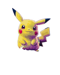 Pikachu Illustration Vinyl Car Decal Sticker – Waterproof & UV-Resistant 8"