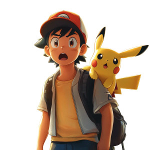 Ash With Pikachu Vinyl Car Decal Sticker – Waterproof & UV-Resistant 8" Ash With Pikachu Vinyl Car Decal Sticker – Waterproof & UV-Resistant 8"