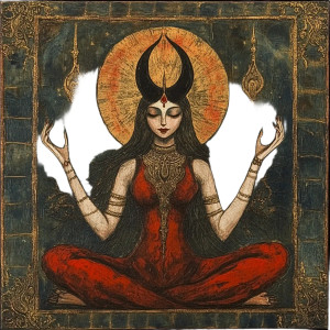 Young Goddess Hecate Vinyl Car Decal Sticker – Waterproof & UV-Resistant 8"