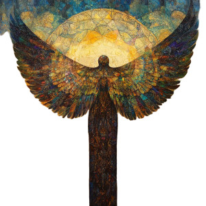 Seraphim Greeting Vinyl Car Decal Sticker – Waterproof & UV-Resistant 8"