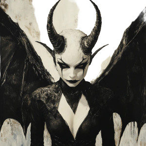 Female Demon Vinyl Car Decal Sticker – Waterproof & UV-Resistant 8" Female Demon Vinyl Car Decal Sticker – Waterproof & UV-Resistant 8"