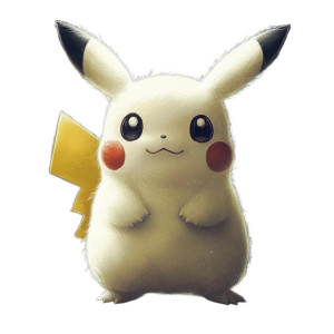 White Pikachu Vinyl Car Decal Sticker – Waterproof & UV-Resistant 8"