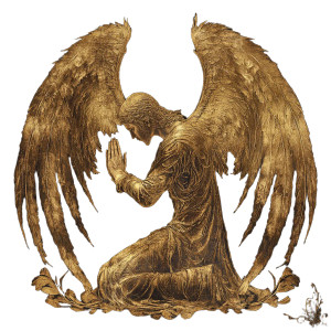 Golden Praying Angel Vinyl Car Decal Sticker – Waterproof & UV-Resistant 8" Golden Praying Angel Vinyl Car Decal Sticker – Waterproof & UV-Resistant 8"