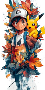 Ash And Pikachu Tattoo Vinyl Car Decal Sticker – Waterproof & UV-Resistant 8"