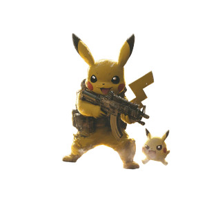 Epic Soldier Vs Pokemon Vinyl Car Decal Sticker – Waterproof & UV-Resistant 8"