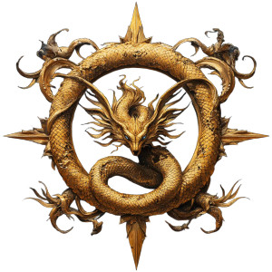 Golden Ophiuchus Vinyl Car Decal Sticker – Waterproof & UV-Resistant 8"