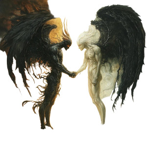 Eros Vs Thanatos Vinyl Car Decal Sticker – Waterproof & UV-Resistant 8"