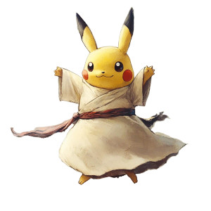 Whirling Dervish Pikachu Vinyl Car Decal Sticker – Waterproof & UV-Resistant 8"