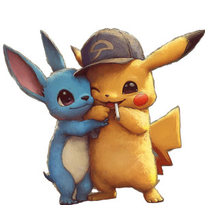 Pikachu And Stitch Vinyl Car Decal Sticker – Waterproof & UV-Resistant 8"