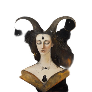 Mystical Woman Painting Vinyl Car Decal Sticker – Waterproof & UV-Resistant 8"