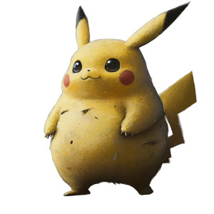 Fat Pikachu Vinyl Car Decal Sticker – Waterproof & UV-Resistant 8"