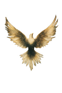 Celestial Phoenix Rising Vinyl Car Decal Sticker – Waterproof & UV-Resistant 8"