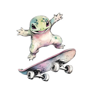 Skateboarding Chameleon Vinyl Car Decal Sticker – Waterproof & UV-Resistant 8"