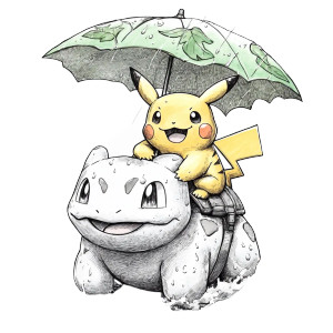 Pikachu Rides Bulbasaur Vinyl Car Decal Sticker – Waterproof & UV-Resistant 8" Pikachu Rides Bulbasaur Vinyl Car Decal Sticker – Waterproof & UV-Resistant 8"